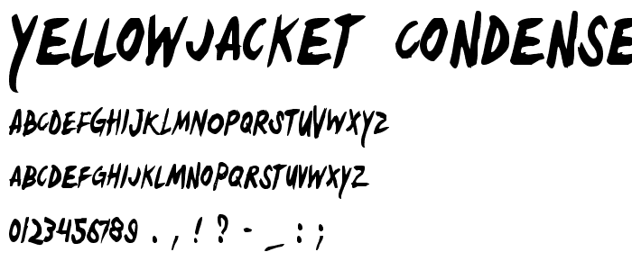 Yellowjacket Condensed font
